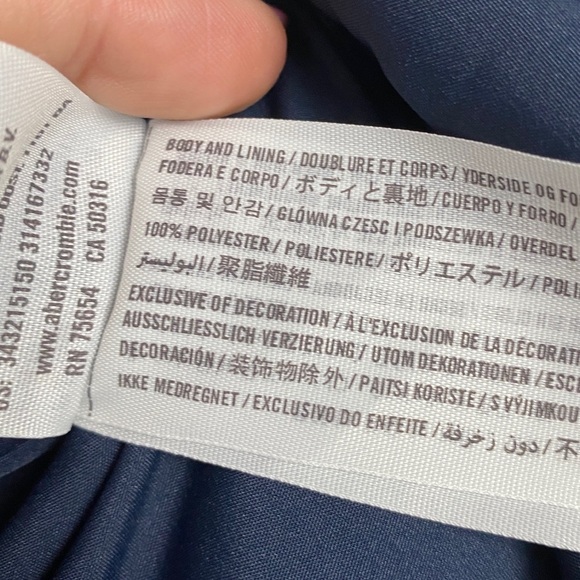 Hollister Faux Suede A-Line Mini Skirt Women's Junior 9 Navy Blue Button Front - Picture 5 of 6